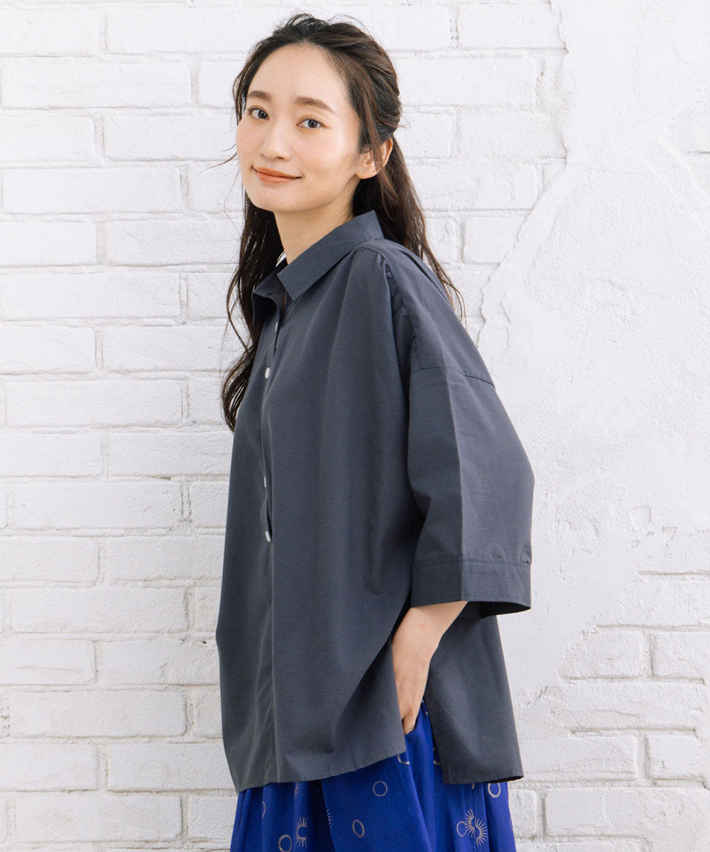 【sabstreet bis】スキッパーゆるシャツ