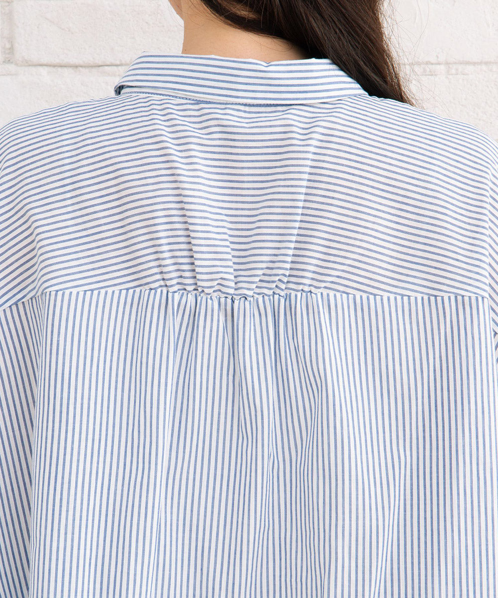 【sabstreet bis】ピンストライプボクシーシャツ