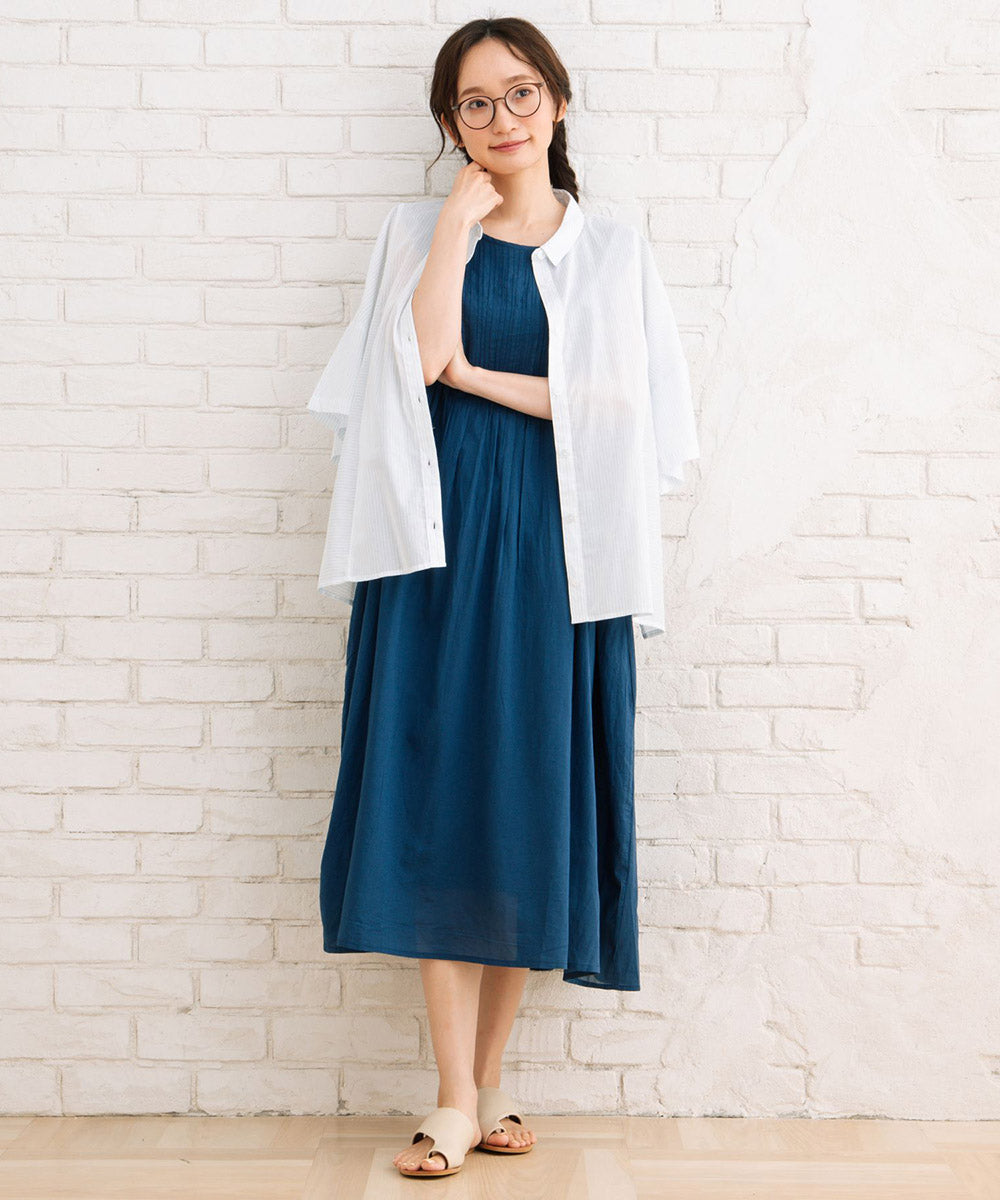 【sabstreet bis】ピンストライプボクシーシャツ