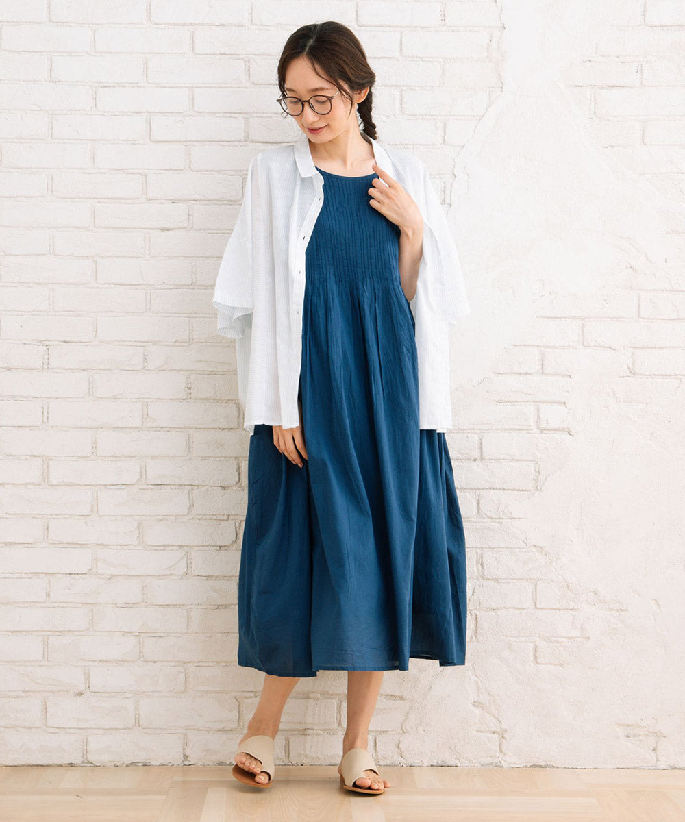 【sabstreet bis】ピンストライプボクシーシャツ