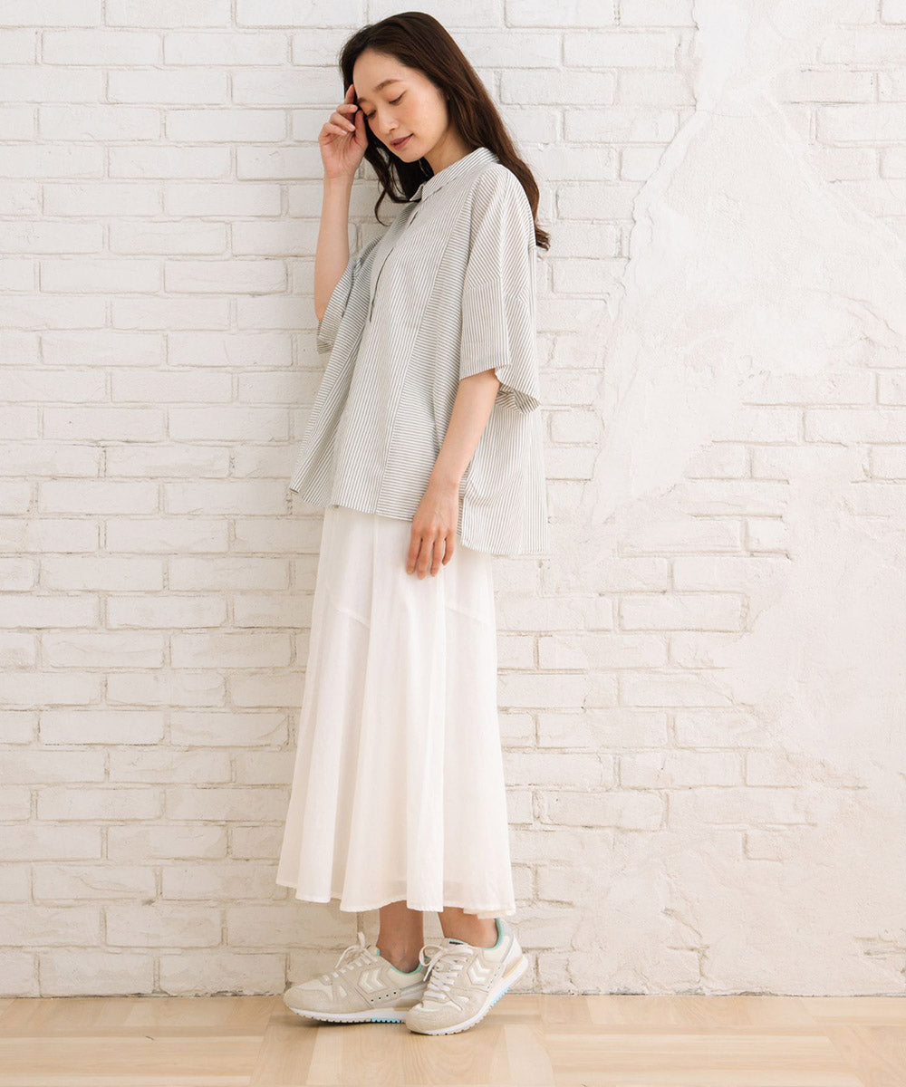 【sabstreet bis】ピンストライプボクシーシャツ