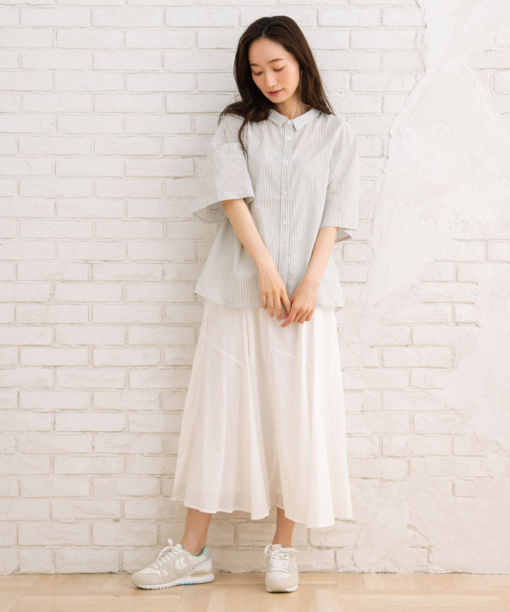 【sabstreet bis】ピンストライプボクシーシャツ