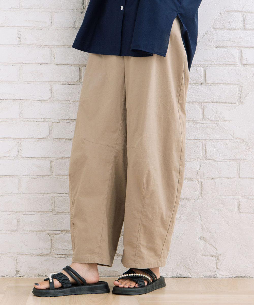 【sabstreet bis】コットンストレッチカーブタックパンツ