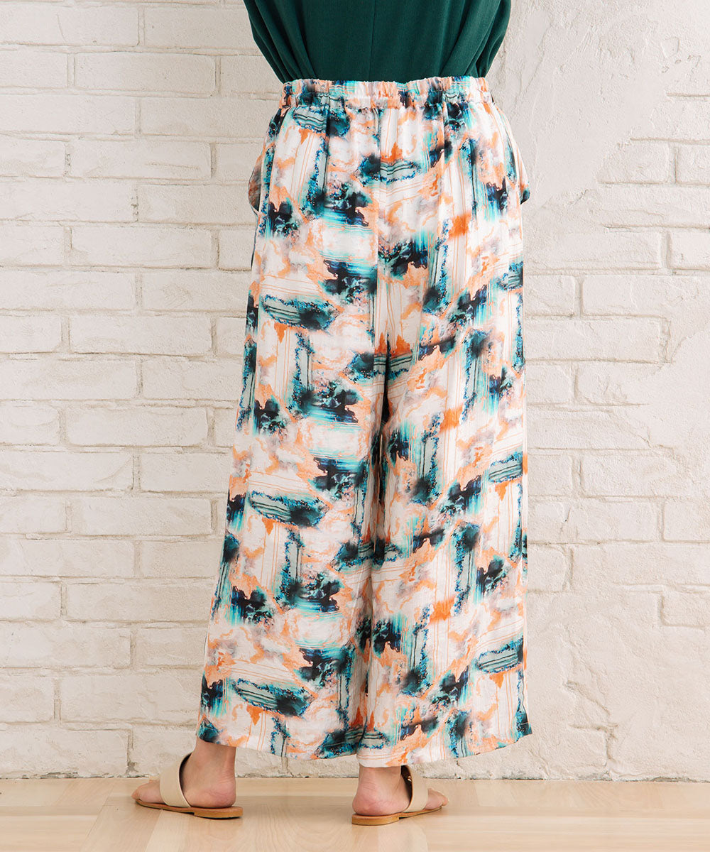 【sabstreet bis】総柄プリントイージーパンツ