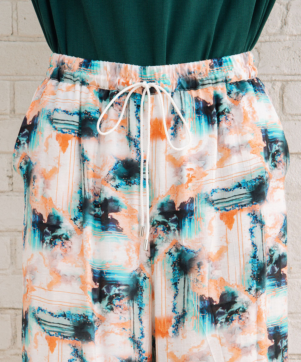 【sabstreet bis】総柄プリントイージーパンツ