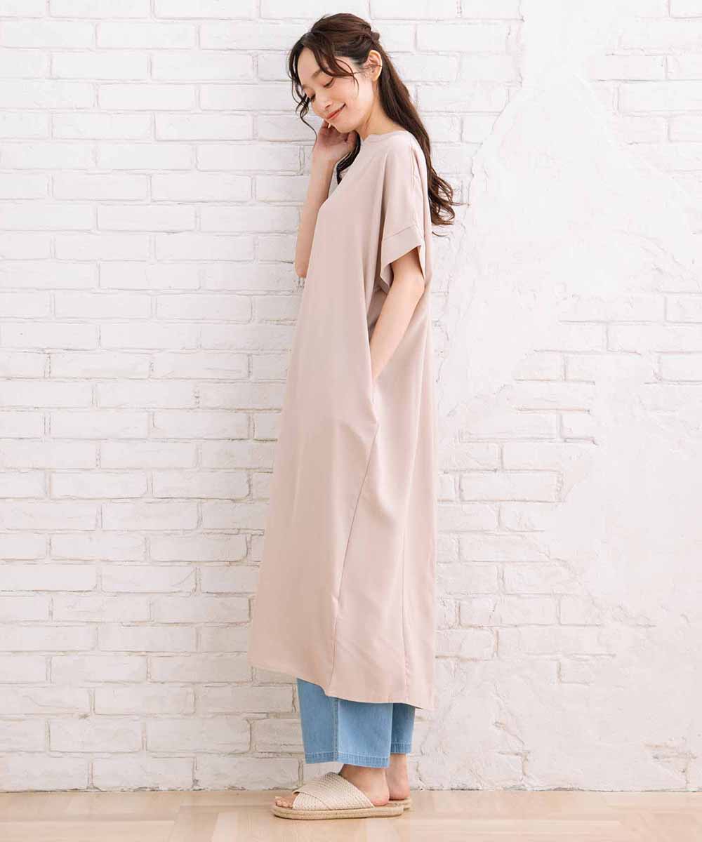 【sabstreet bis】ライトジョーゼットスキッパーワンピース