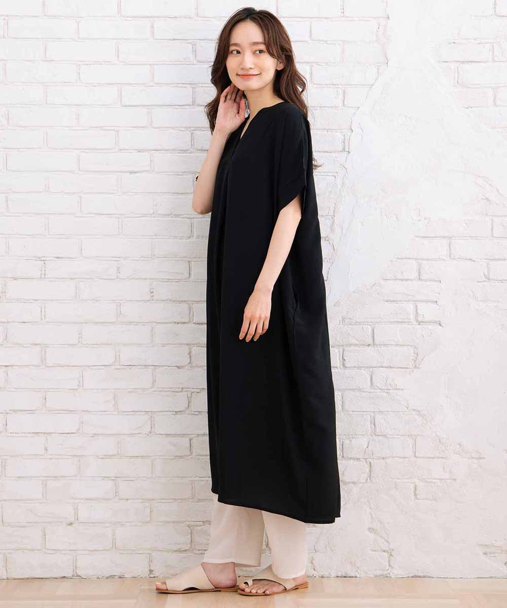 【sabstreet bis】ライトジョーゼットスキッパーワンピース