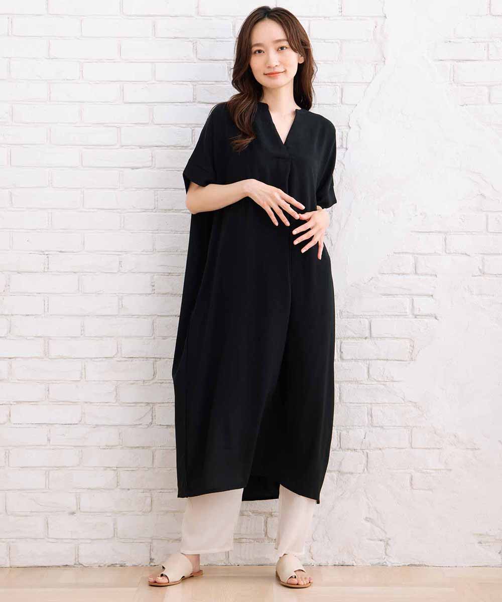 【sabstreet bis】ライトジョーゼットスキッパーワンピース