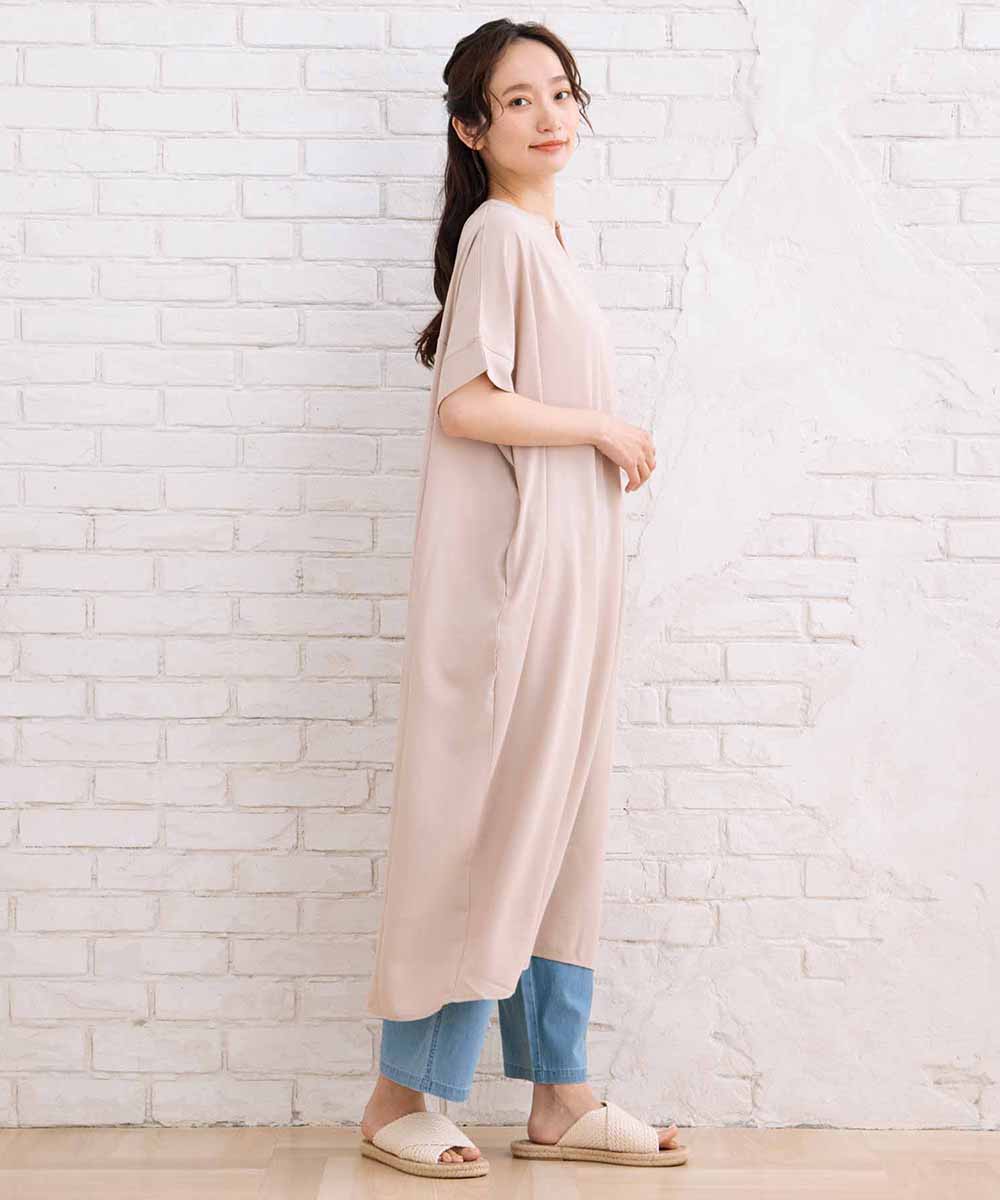 【sabstreet bis】ライトジョーゼットスキッパーワンピース