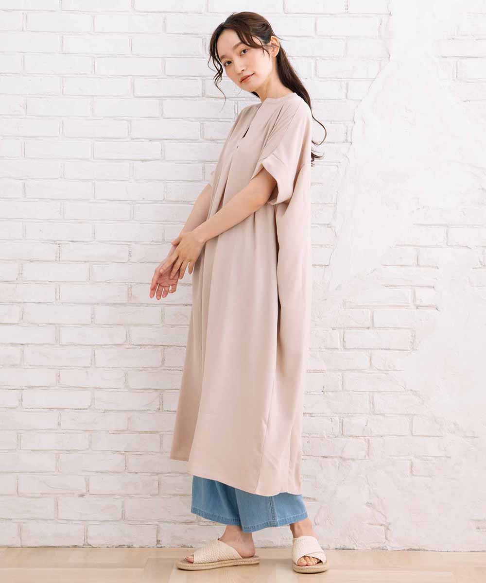 【sabstreet bis】ライトジョーゼットスキッパーワンピース