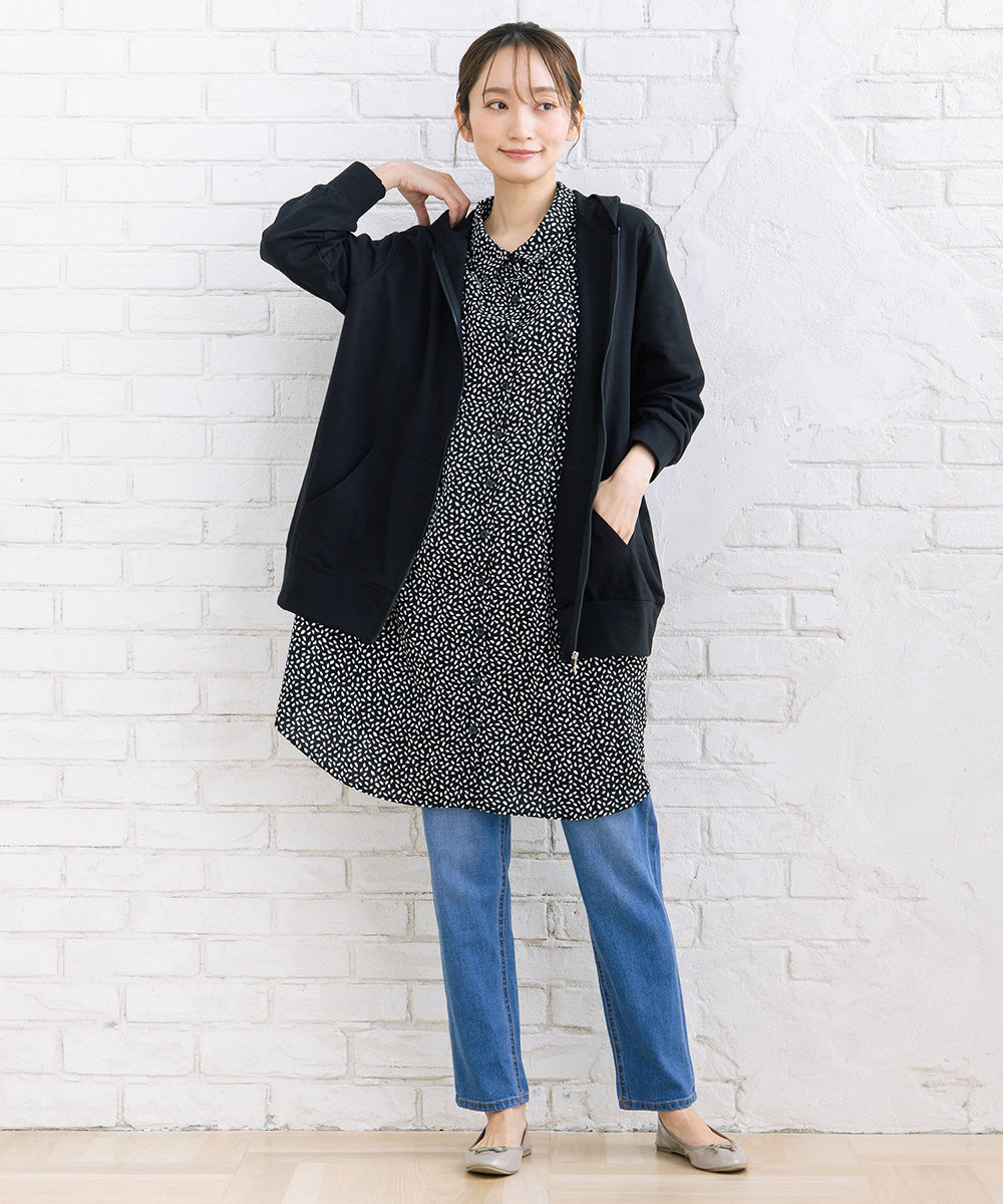 【sabstreet bis】【web限定】 ピンタックジョーゼットチュニック