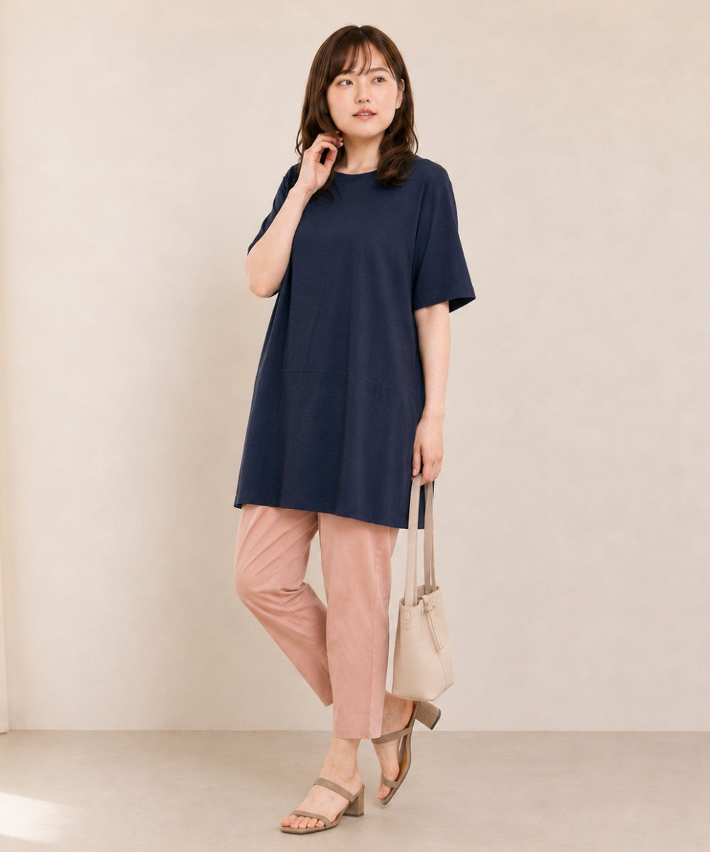 【sabstreet bis】【web限定】 (接触冷感)コットンスラブコクーンチュニック