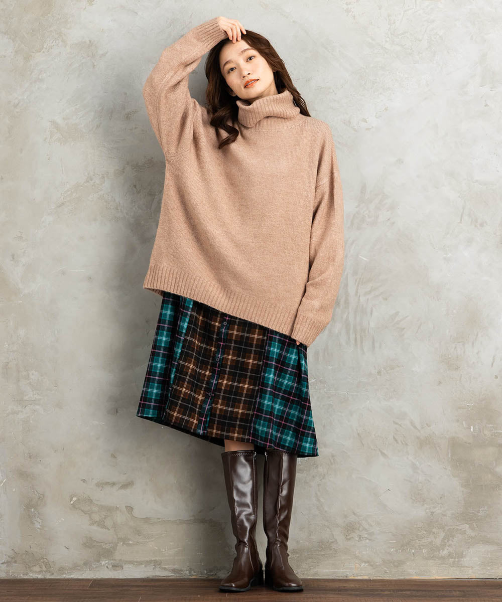 【sabstreet bis】ヤクタッチハイネックニット