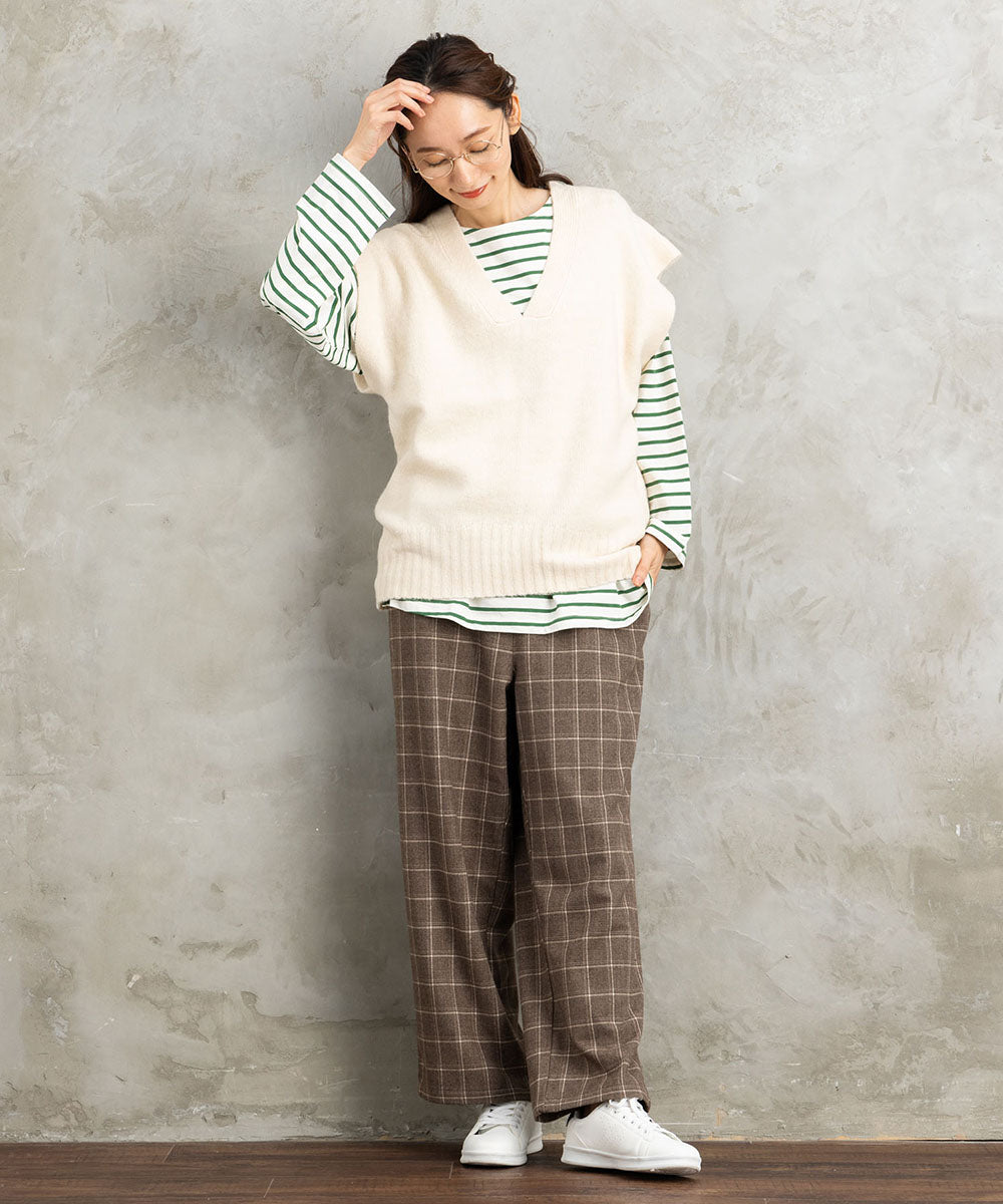 【sabstreet bis】ヤクタッチVネックニットベスト