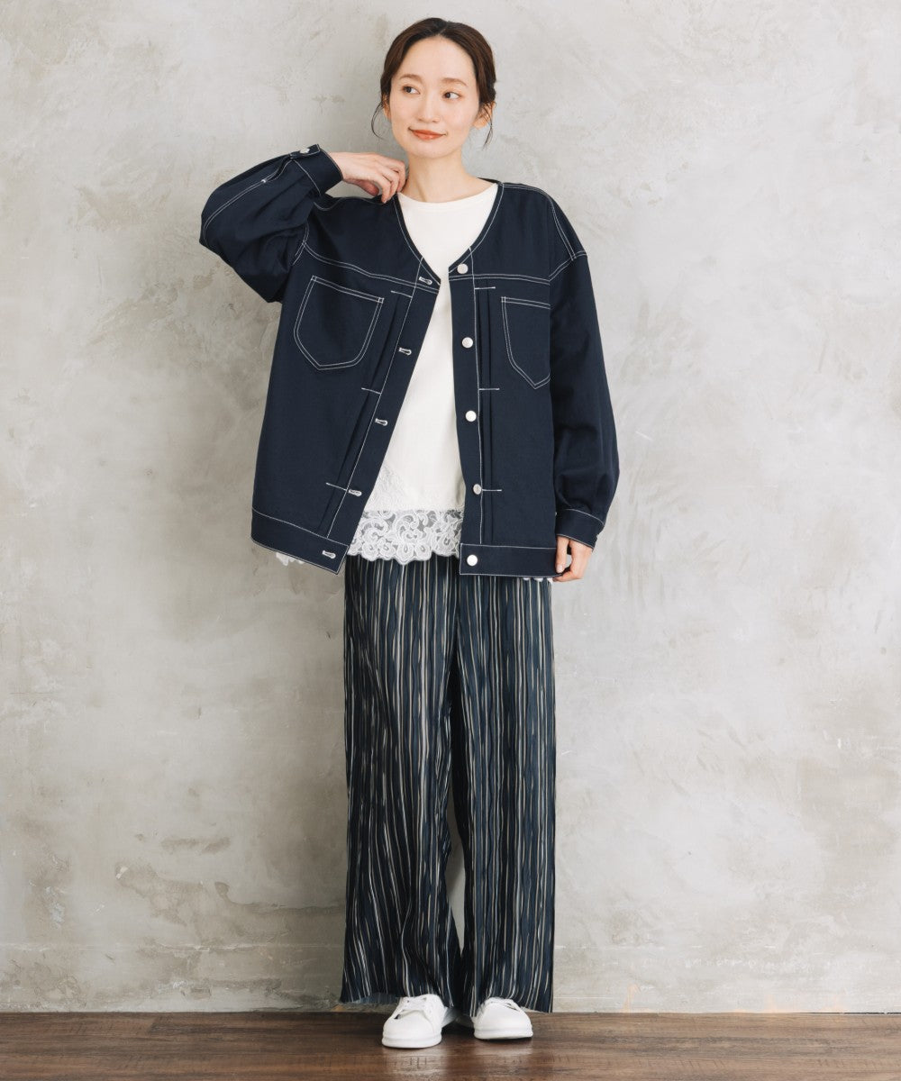 【sabstreet bis】【web限定】 裾レースドッキングカットソー