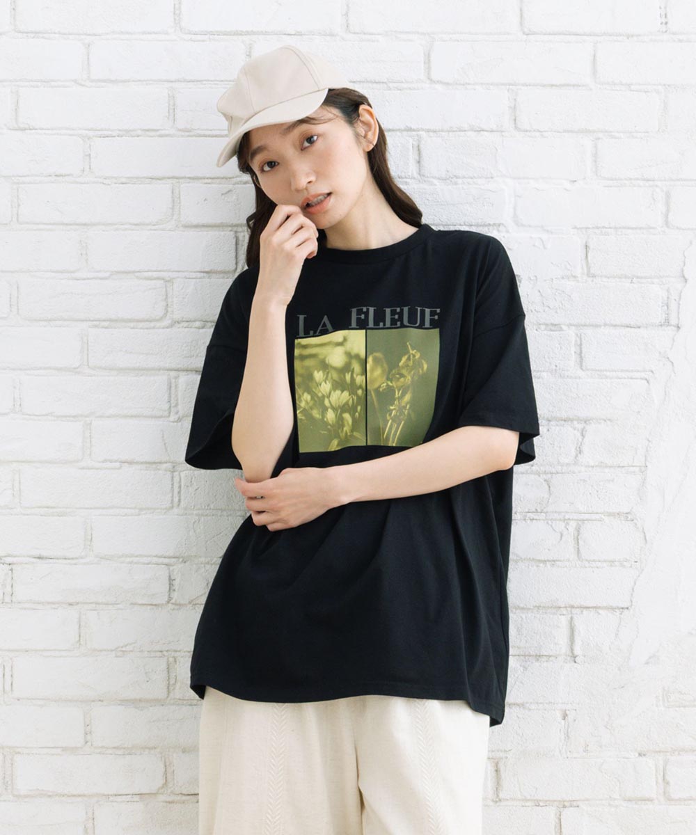 【sabstreet bis】カラーフォトオーバーTシャツ