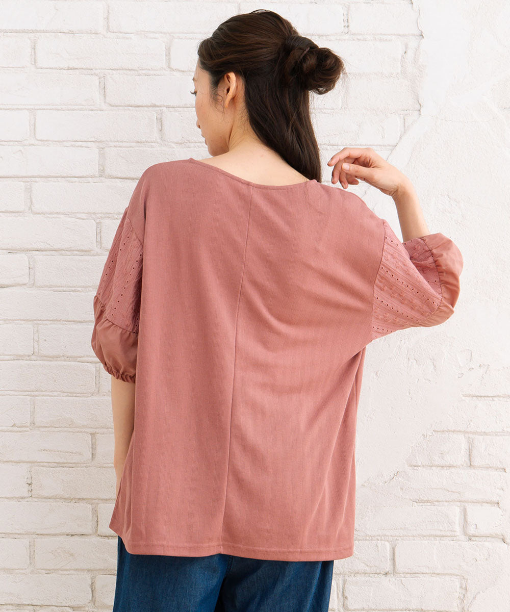 【sabstreet bis】レースバルーンスリーブカットソー