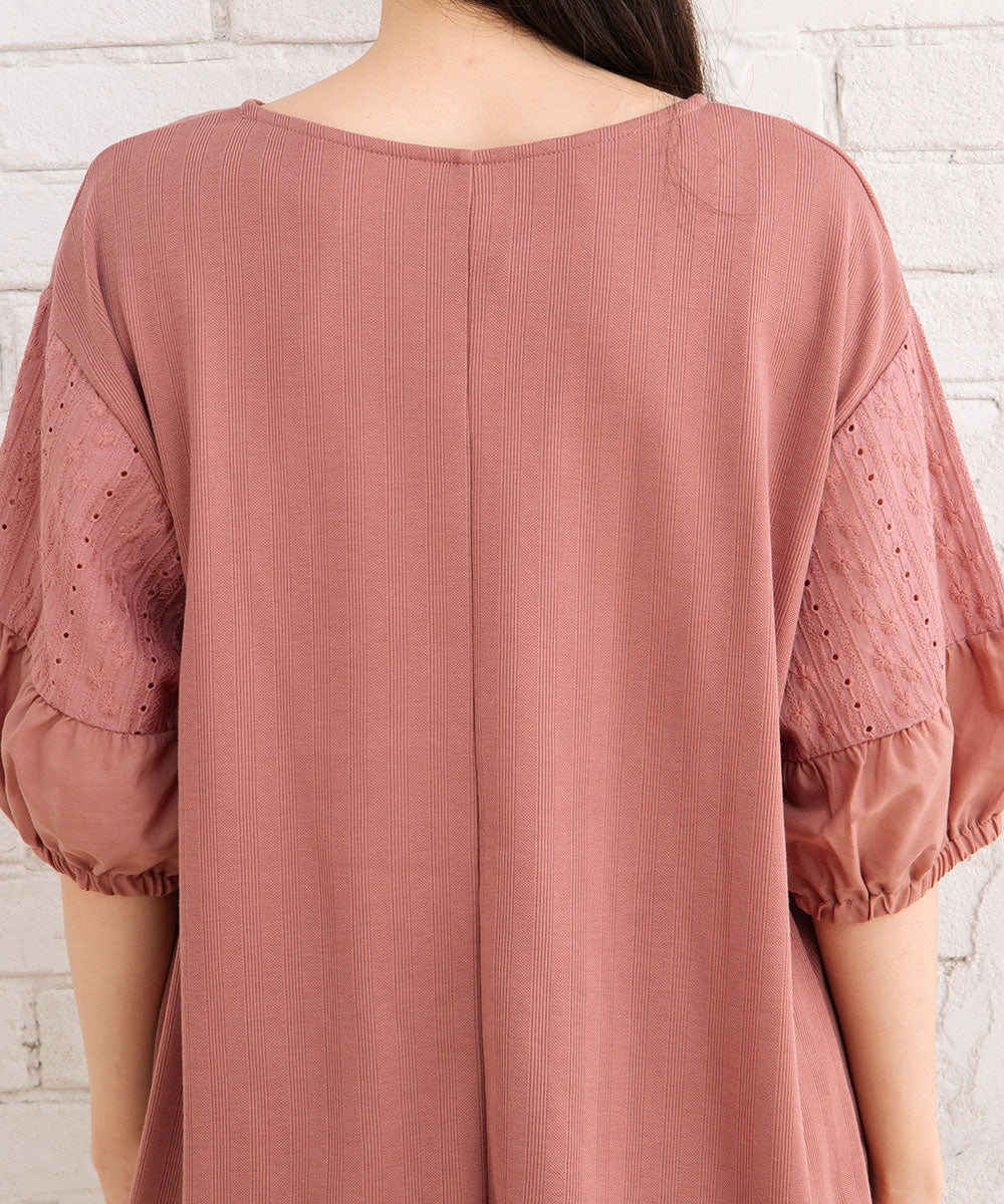 【sabstreet bis】レースバルーンスリーブカットソー