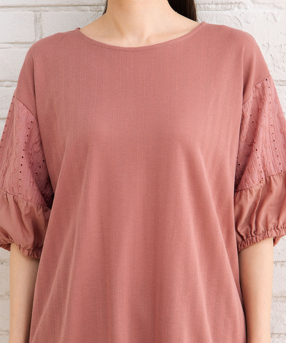 【sabstreet bis】レースバルーンスリーブカットソー