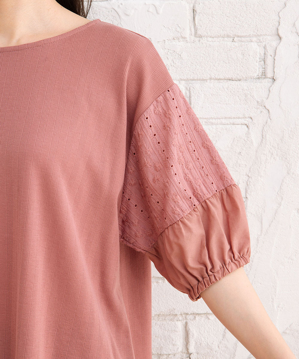 【sabstreet bis】レースバルーンスリーブカットソー