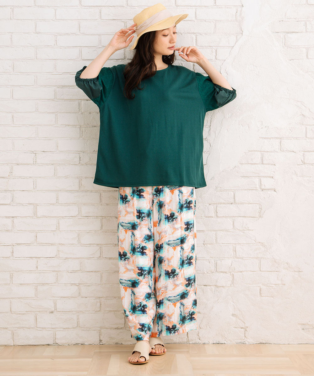 【sabstreet bis】レースバルーンスリーブカットソー