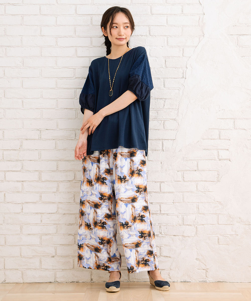 【sabstreet bis】レースバルーンスリーブカットソー