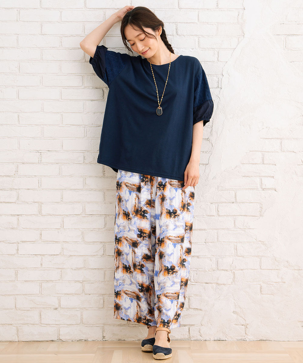 【sabstreet bis】レースバルーンスリーブカットソー