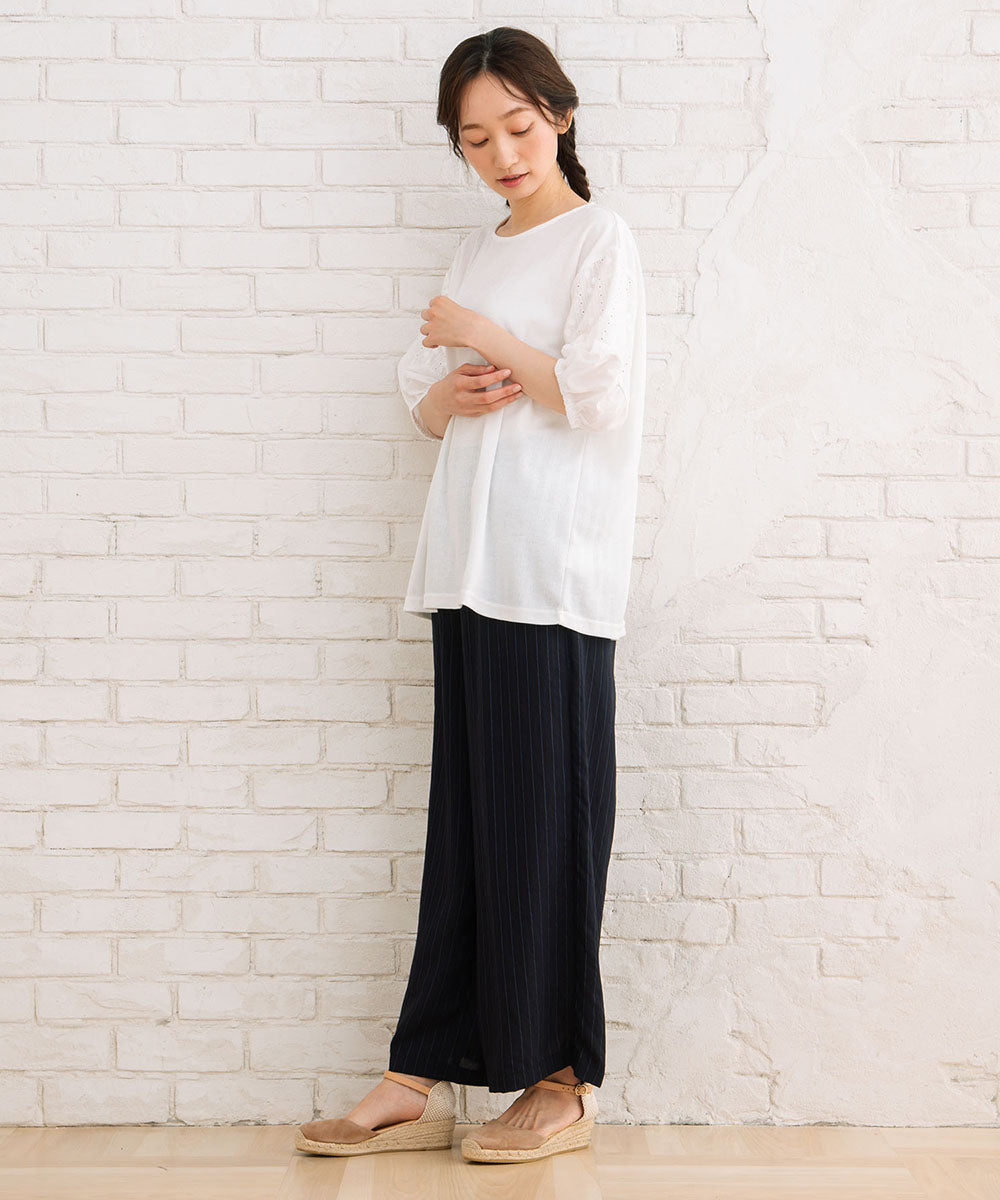 【sabstreet bis】レースバルーンスリーブカットソー