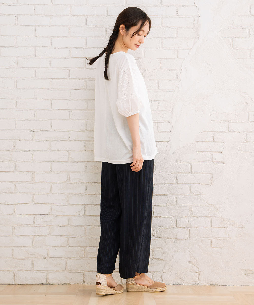 【sabstreet bis】レースバルーンスリーブカットソー