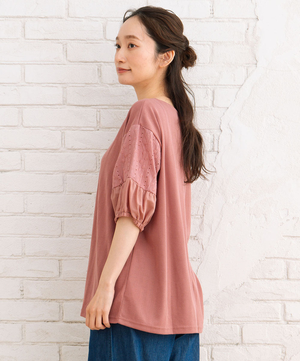 【sabstreet bis】レースバルーンスリーブカットソー