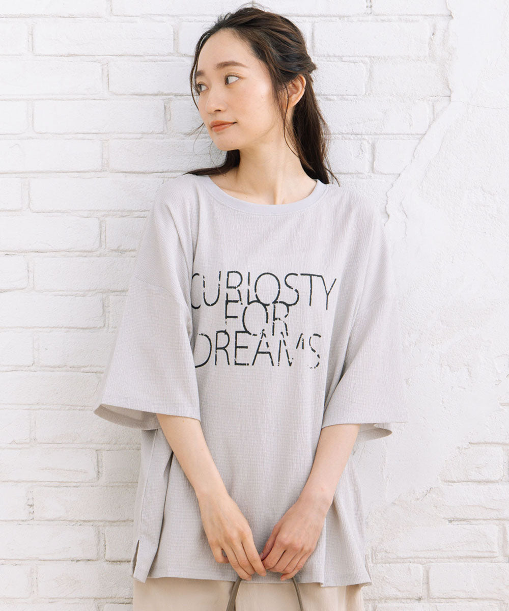 大きいサイズ レディース 6分袖 カットソー プリントTシャツ|大きいサイズ レディース ブランド 通販 安い WEB限定 カジュアル コーデ ファッション