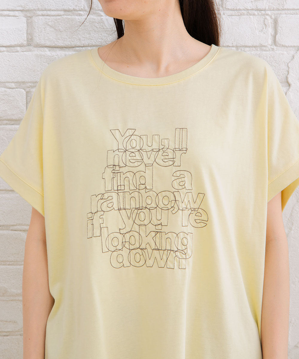 【sabstreet bis】プロバーブステッチエンブロイダリーTシャツ