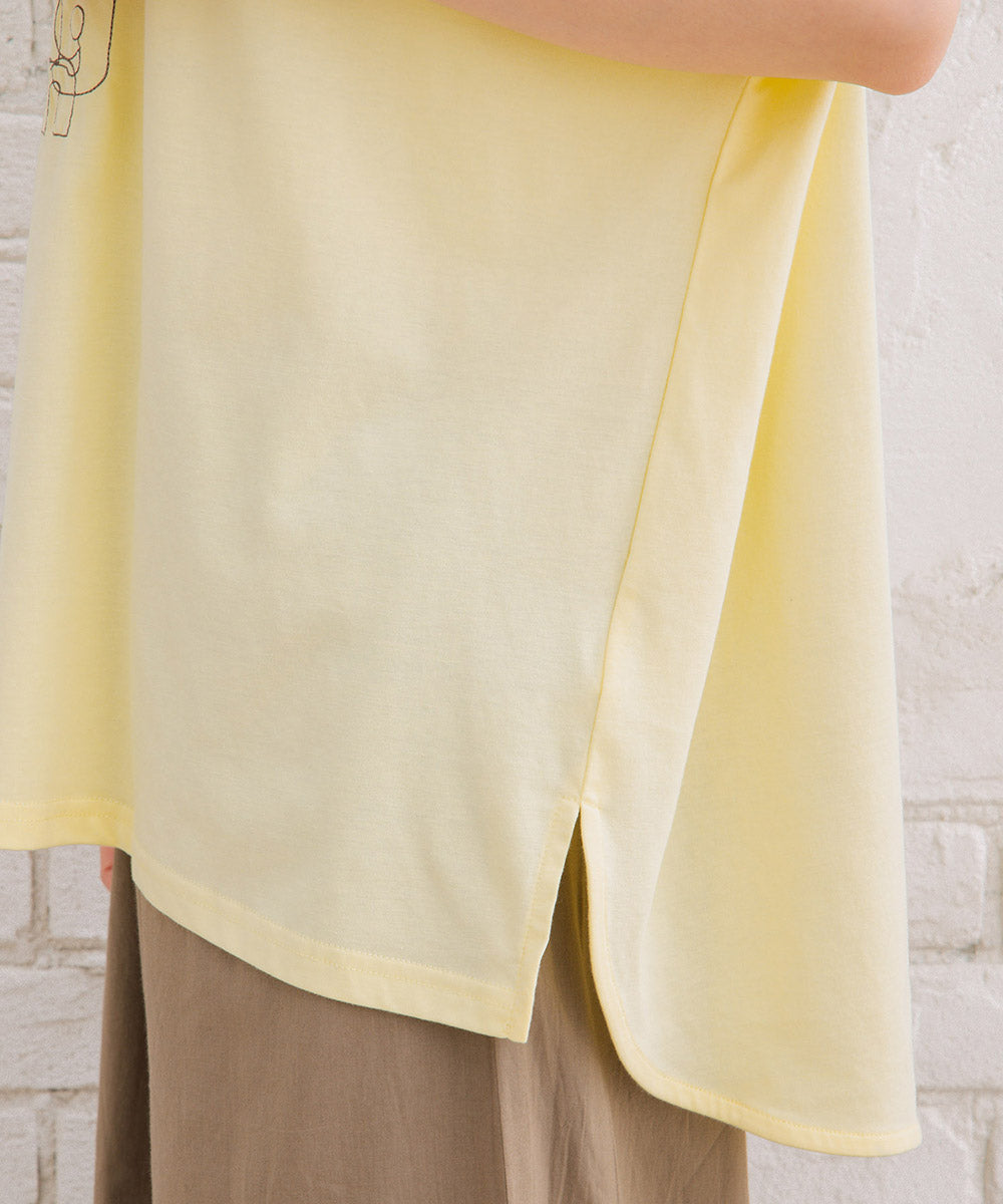 【sabstreet bis】プロバーブステッチエンブロイダリーTシャツ