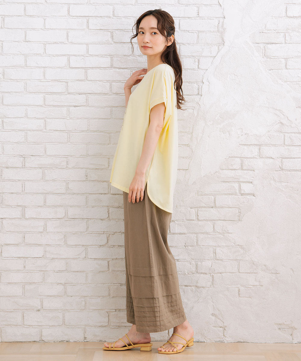 【sabstreet bis】プロバーブステッチエンブロイダリーTシャツ