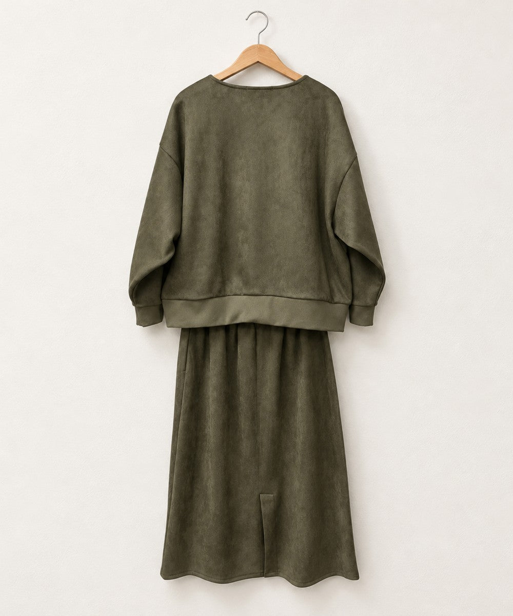 【sabstreet bis】【web限定】 キーネックディアスキンダンボールセットアップ【先行予約】