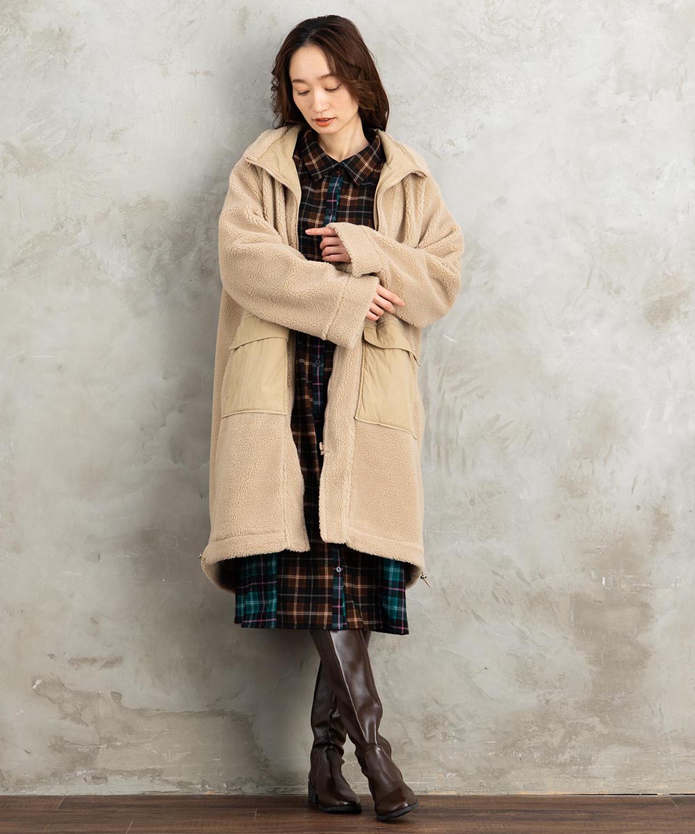 【sabstreet bis】リバーシブルボアコート