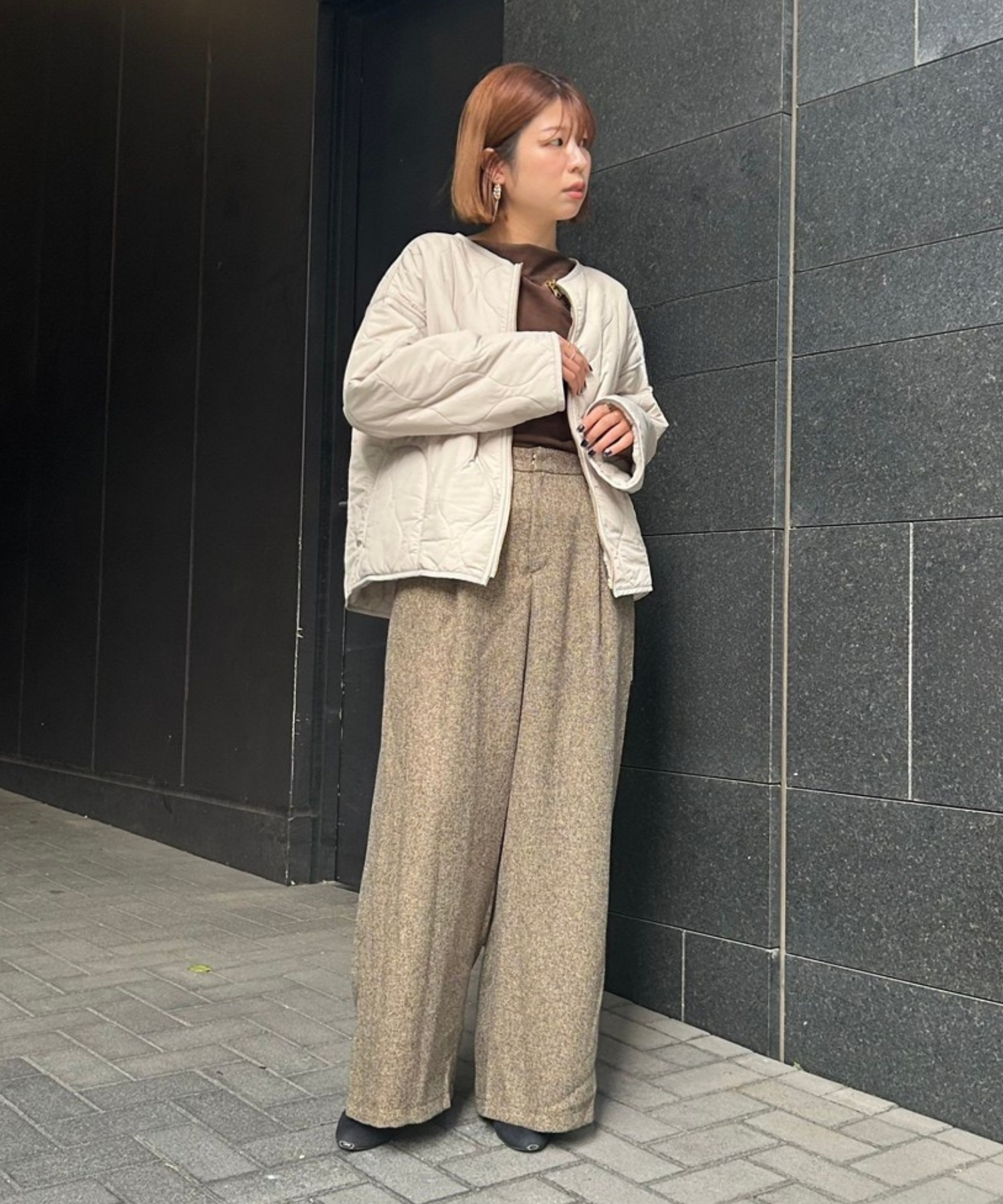 【FONT LAB】オニオンキルティングリバーシブルブルゾン