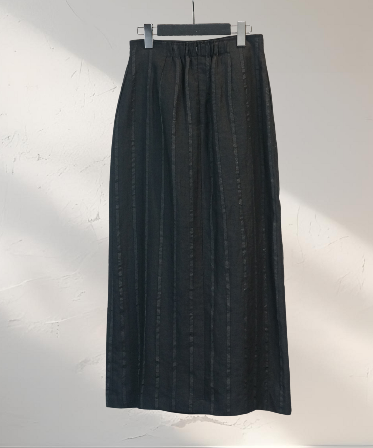 【JETSET SOLO PLUS】リネンストライプタックナロースカート