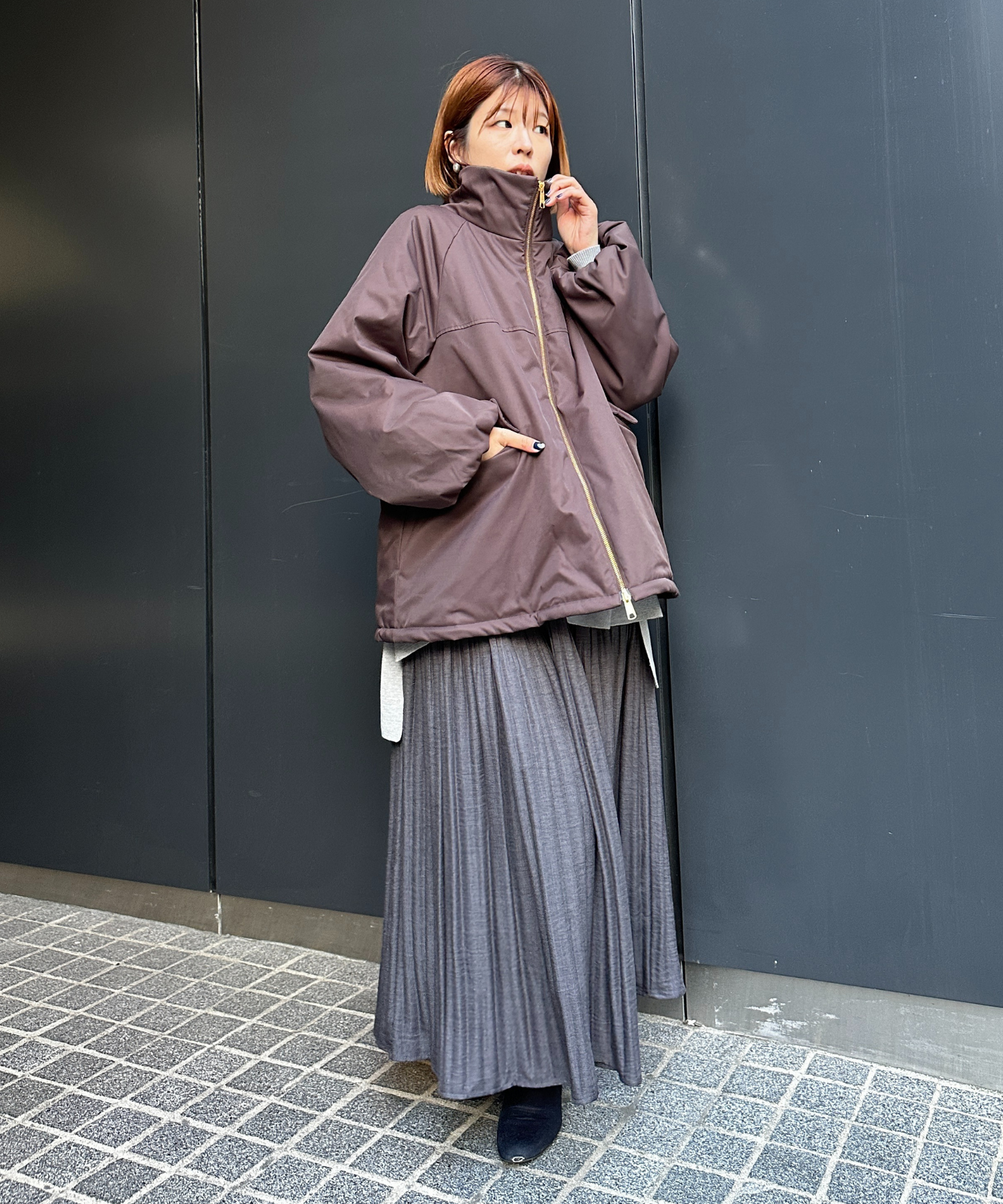 【SEADRAKE】【R】マットツイル2WAY切替ファーブルゾン