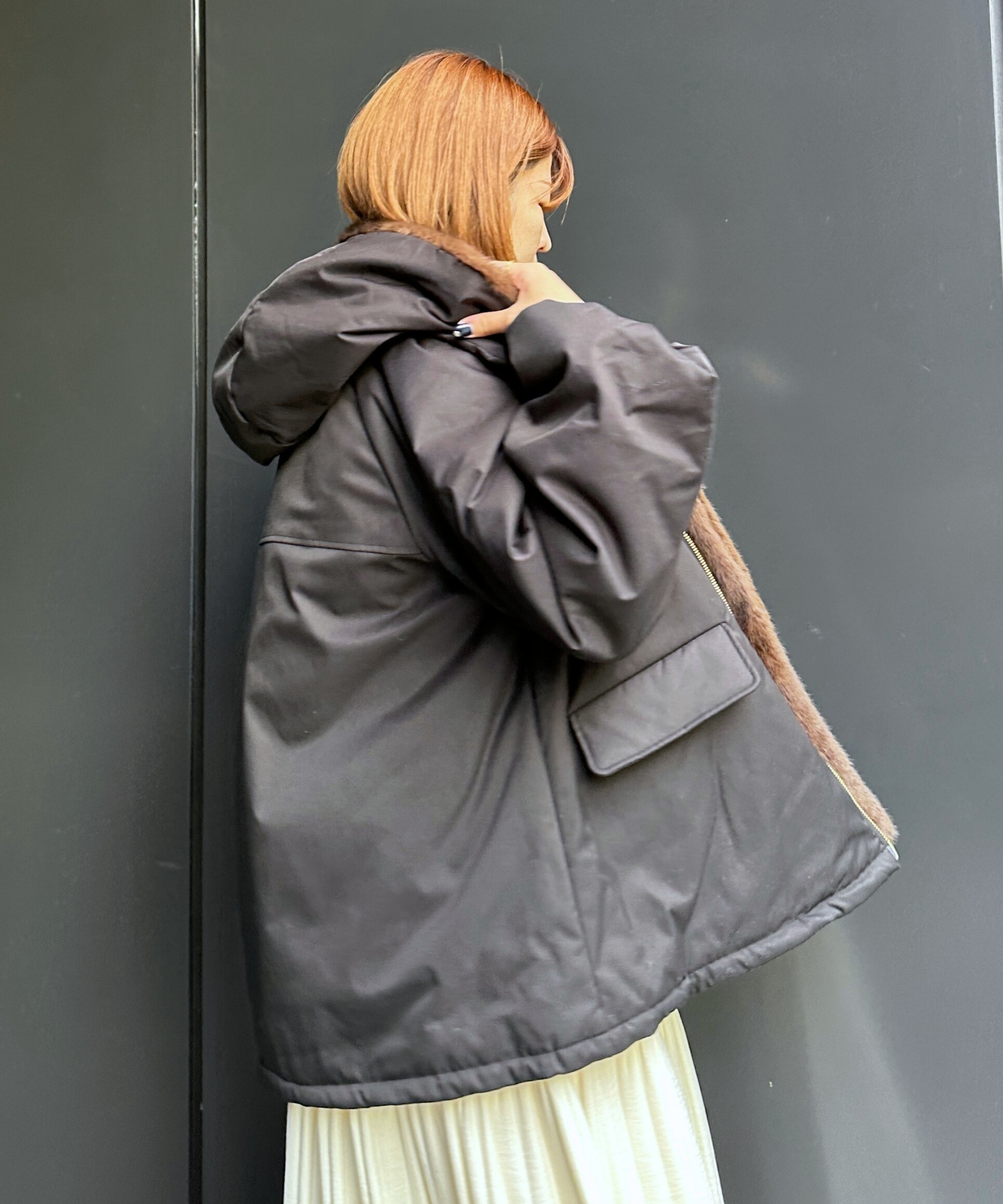 【SEADRAKE】【R】マットツイル2WAY切替ファーブルゾン