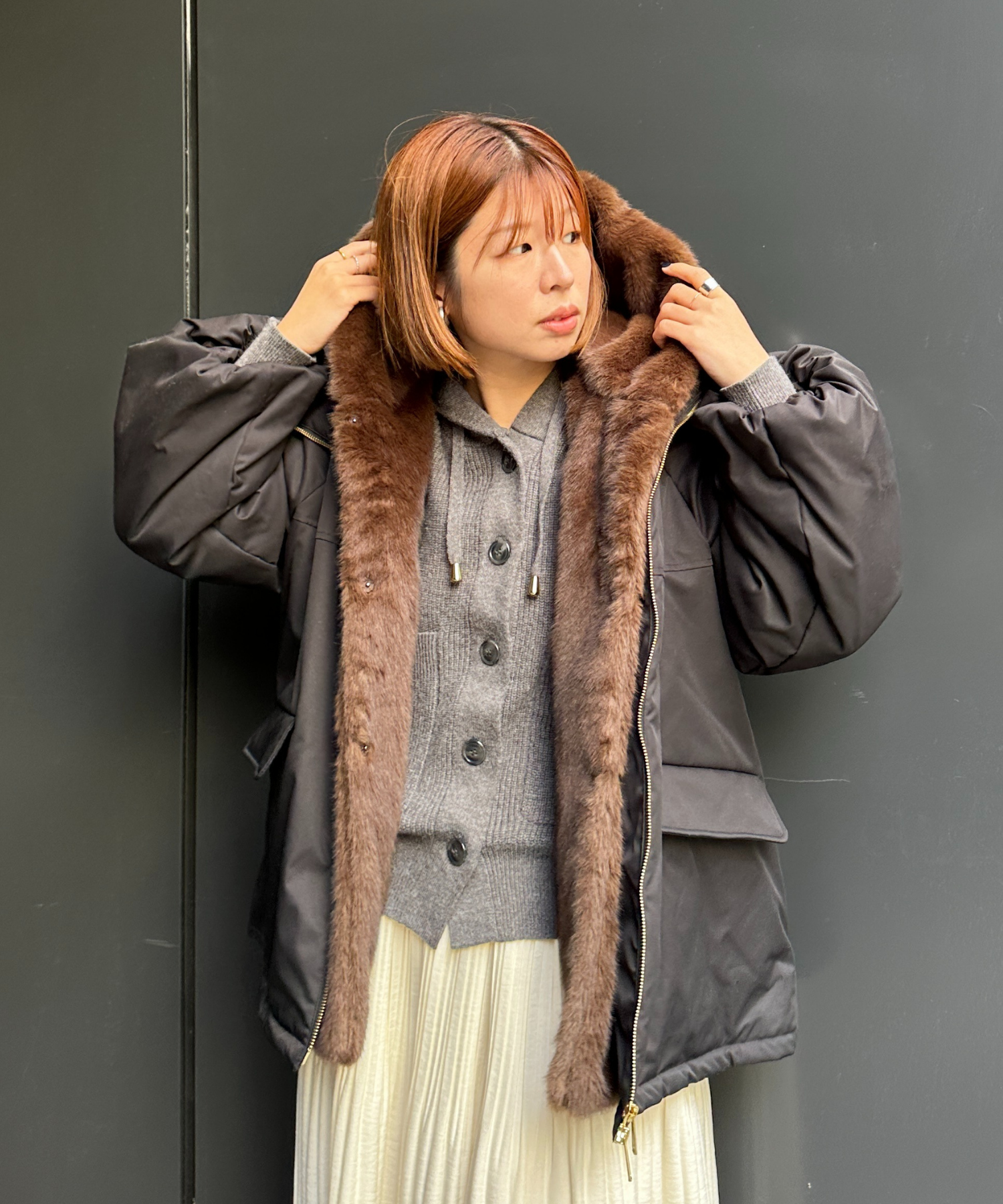 【SEADRAKE】【R】マットツイル2WAY切替ファーブルゾン