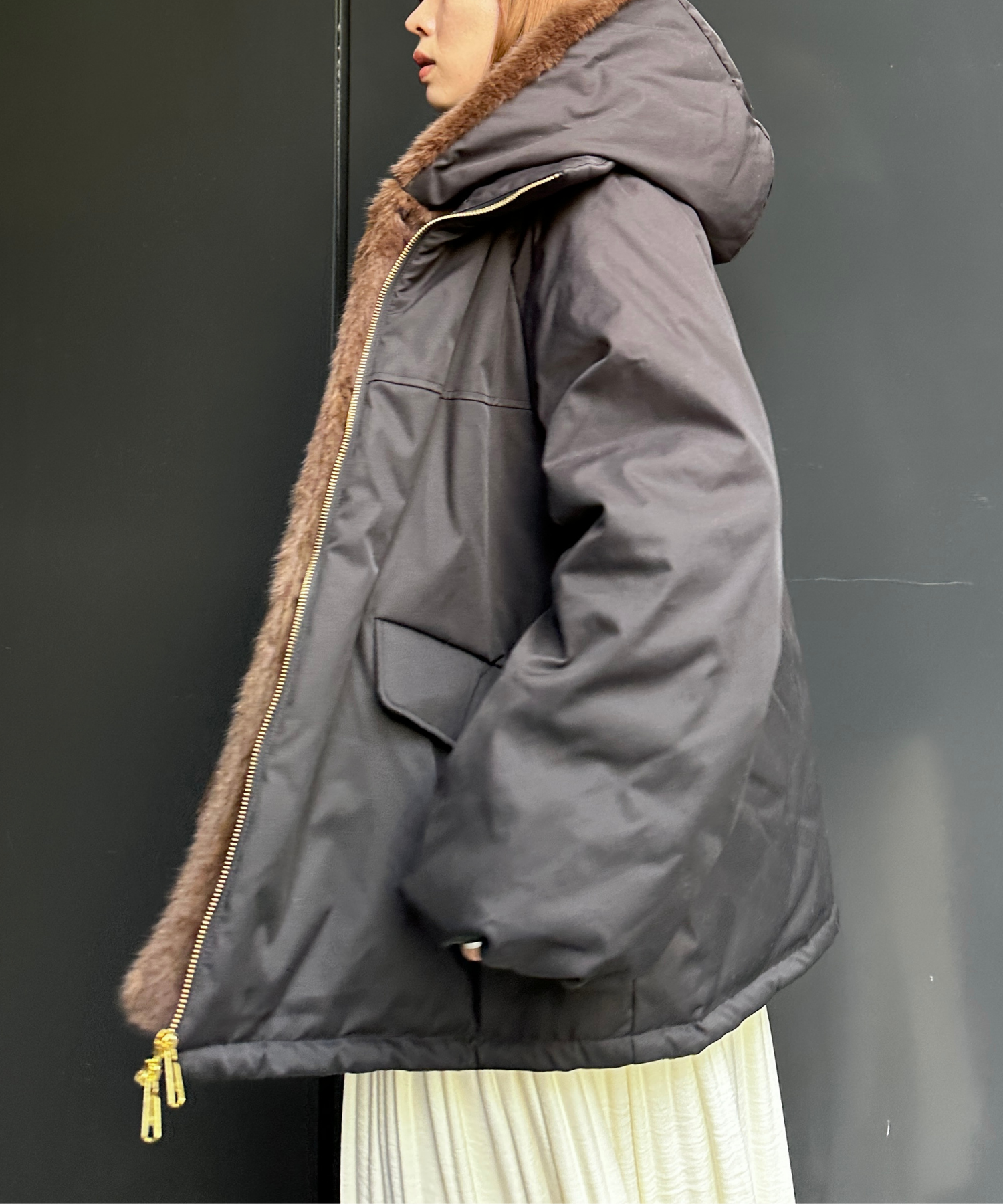 【SEADRAKE】【R】マットツイル2WAY切替ファーブルゾン