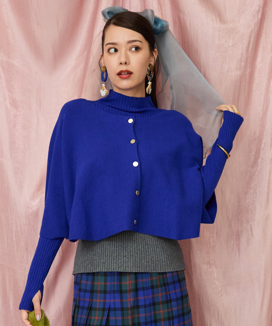 【待望の再入荷!予約受付中】【FONT LAB】バイカラーボトルネック×ケープアンサンブル