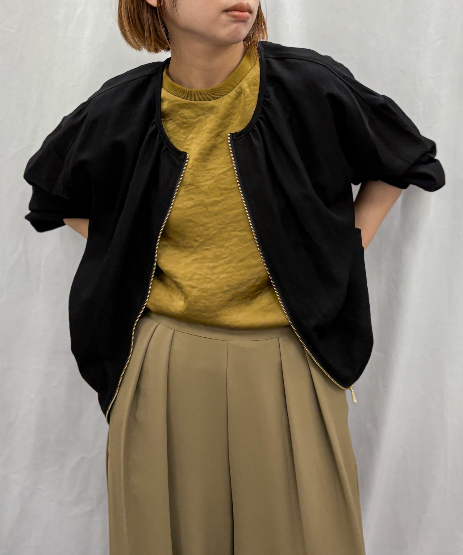 【INNOWAVE】【R】マットカルゼギャザーブルゾン