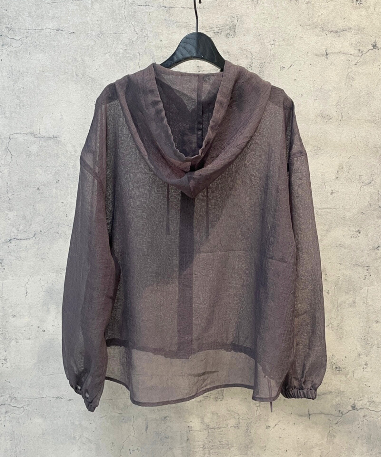 【新色追加】【FONT LAB】シアーリネンライクフーディーブラウスブルゾン