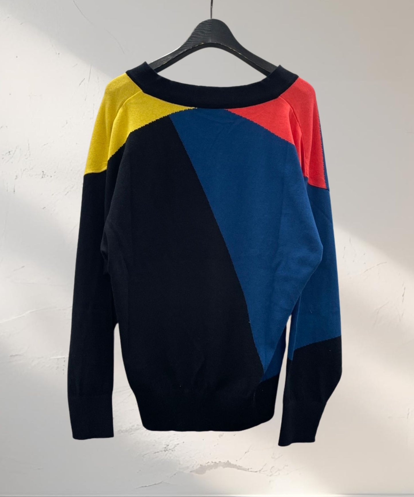 51-5661【SKFK】カラーブロックVネックニット