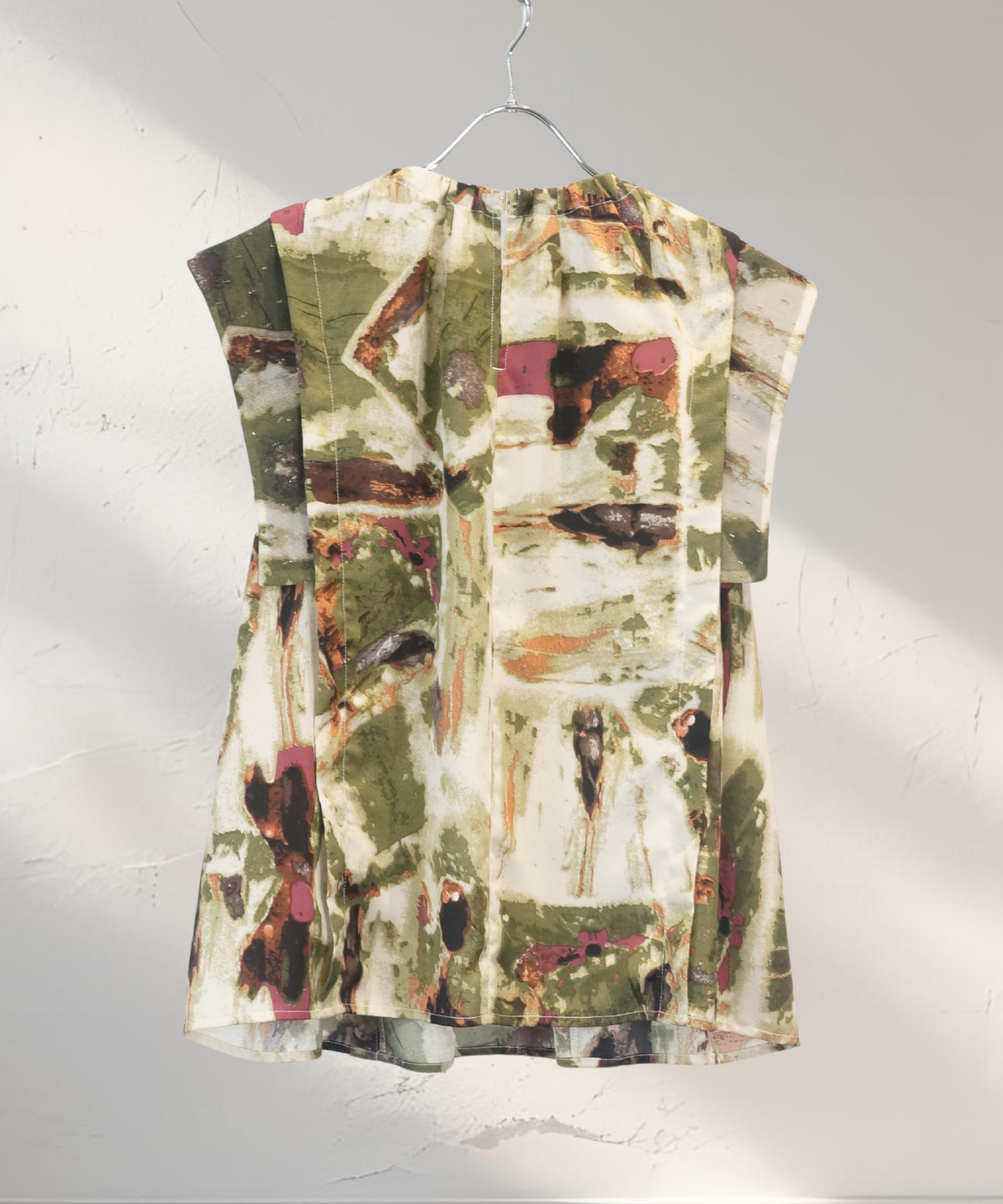 【FONT LAB】スプラッシュプリント×チュールコンビブラウス