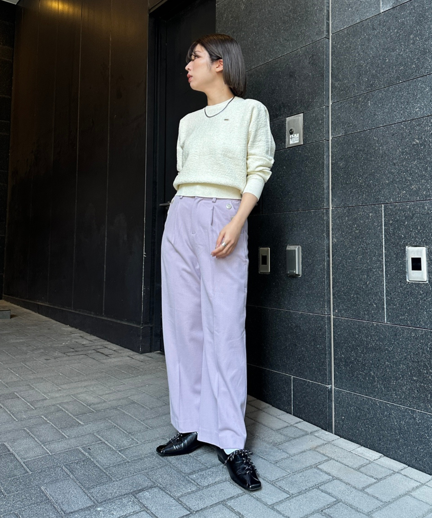 【FONT LAB】ふくれジャカード コンパクトニット