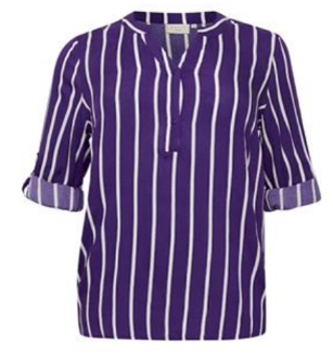 KAFFE curve 袖口ロールアップブラウス