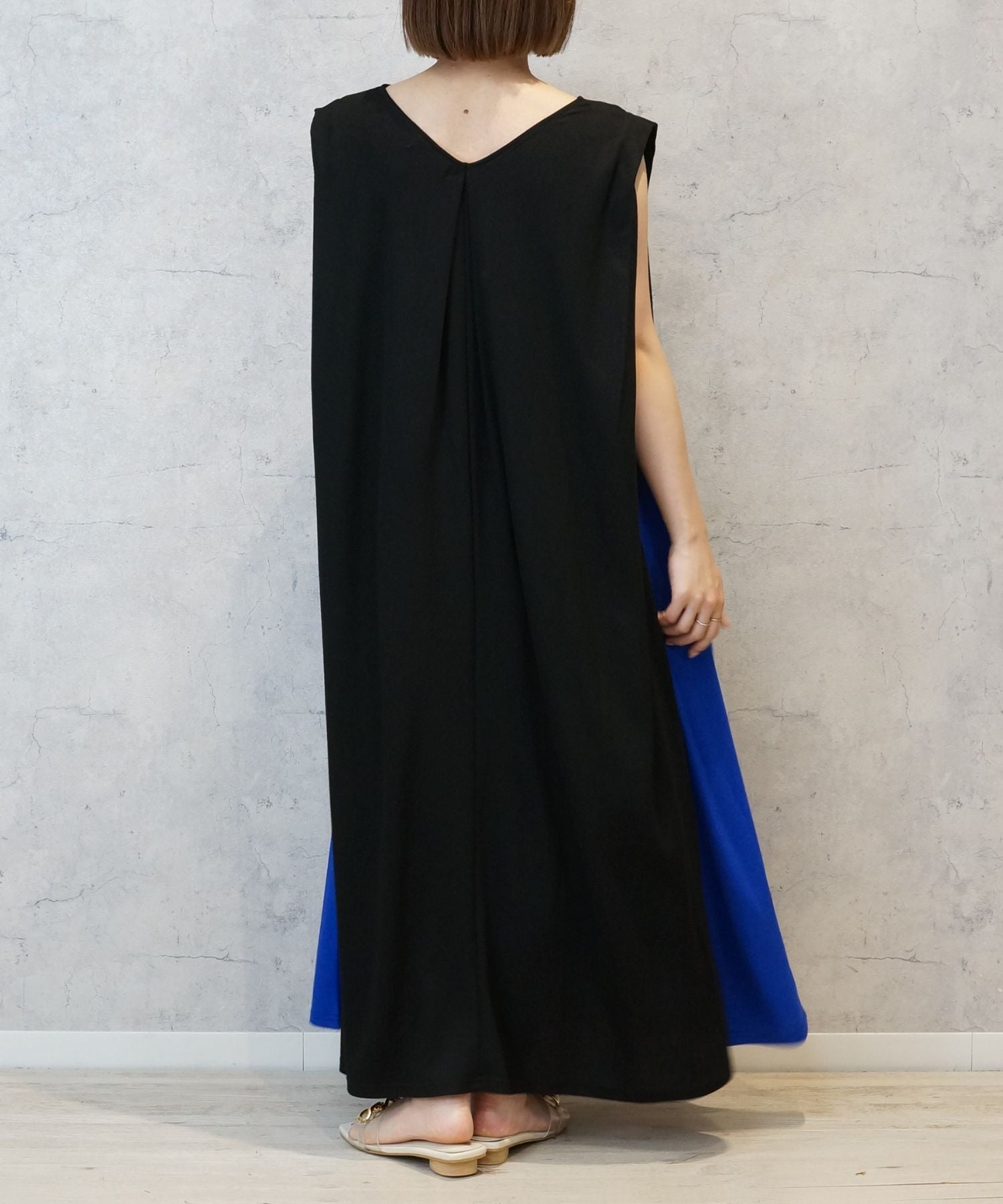 【FONT LAB】COOLTOUCHバイカラー2WAYワンピース